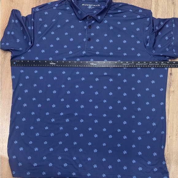 Mizzen + Main Men's Versa Golf Polo Shirt Set Sail Floral Dot Print XL Classic - Picture 4 of 8
